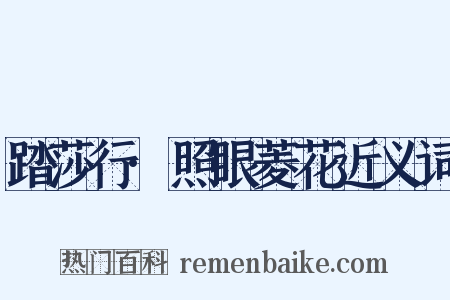 踏莎行·照眼菱花近义词是什么意思的图片